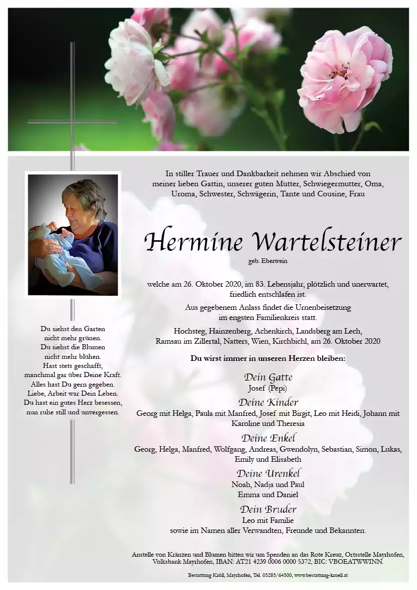 Parte von Hermine Wartelsteiner